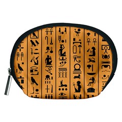 Egyptian Hieroglyphs Ancient Egypt Letters Papyrus Background Vector Old Egyptian Hieroglyph Writing Accessory Pouch (medium) by Hannah976