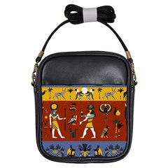 Ancient Egyptian Religion Seamless Pattern Girls Sling Bag by Hannah976