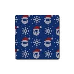 Santa Clauses Wallpaper Square Magnet by artworkshop