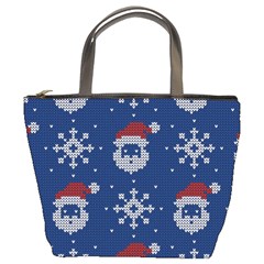 Santa Clauses Wallpaper Bucket Bag by artworkshop