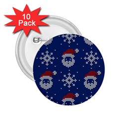 Santa Clauses Wallpaper 2 25  Buttons (10 Pack)  by artworkshop