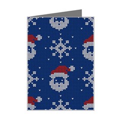 Santa Clauses Wallpaper Mini Greeting Card