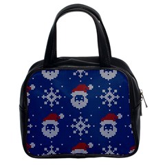 Santa Clauses Wallpaper Classic Handbag (two Sides) by artworkshop