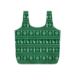Wallpaper Ugly Sweater Backgrounds Christmas Full Print Recycle Bag (s) by artworkshop