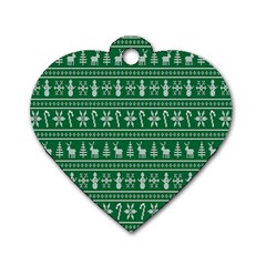 Wallpaper Ugly Sweater Backgrounds Christmas Dog Tag Heart (one Side) by artworkshop