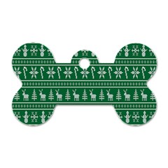 Wallpaper Ugly Sweater Backgrounds Christmas Dog Tag Bone (one Side) by artworkshop
