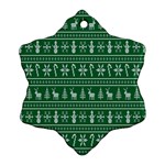 Wallpaper Ugly Sweater Backgrounds Christmas Ornament (Snowflake) Front
