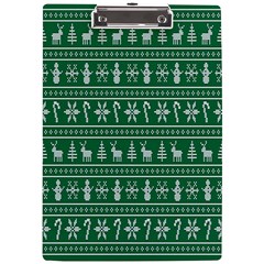 Wallpaper Ugly Sweater Backgrounds Christmas A4 Acrylic Clipboard by artworkshop