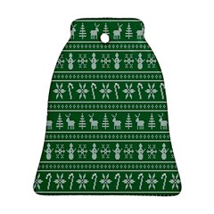Wallpaper Ugly Sweater Backgrounds Christmas Bell Ornament (two Sides) by artworkshop