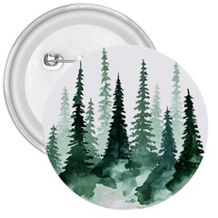 Tree Watercolor Painting Pine Forest 3  Buttons