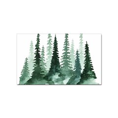 Tree Watercolor Painting Pine Forest Sticker Rectangular (10 pack)