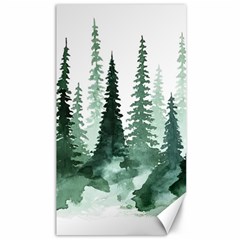 Tree Watercolor Painting Pine Forest Canvas 40  x 72 