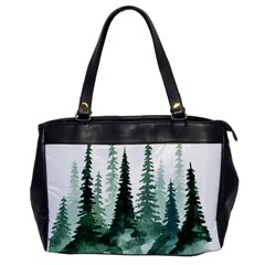 Tree Watercolor Painting Pine Forest Oversize Office Handbag