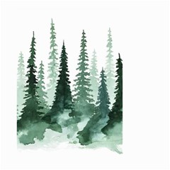 Tree Watercolor Painting Pine Forest Small Garden Flag (Two Sides)