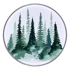 Tree Watercolor Painting Pine Forest Wireless Fast Charger(White)