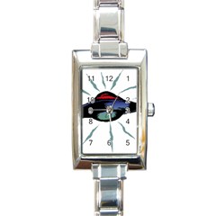 Alien Unidentified Flying Object Ufo Rectangle Italian Charm Watch by Sarkoni