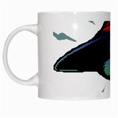 Alien Unidentified Flying Object Ufo White Mug by Sarkoni