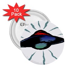 Alien Unidentified Flying Object Ufo 2 25  Buttons (10 Pack) 