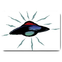 Alien Unidentified Flying Object Ufo Large Doormat