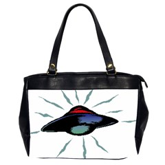 Alien Unidentified Flying Object Ufo Oversize Office Handbag (2 Sides)