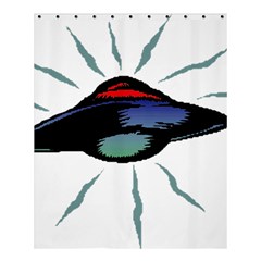 Alien Unidentified Flying Object Ufo Shower Curtain 60  X 72  (medium) 