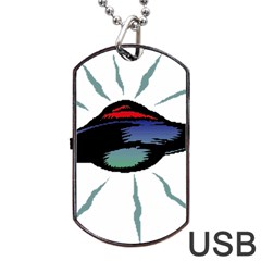 Alien Unidentified Flying Object Ufo Dog Tag Usb Flash (one Side) by Sarkoni