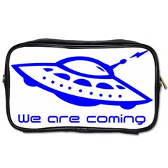 Unidentified Flying Object Ufo Alien We Are Coming Toiletries Bag (one Side)