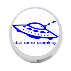 Unidentified Flying Object Ufo Alien We Are Coming 4-port Usb Hub (two Sides)