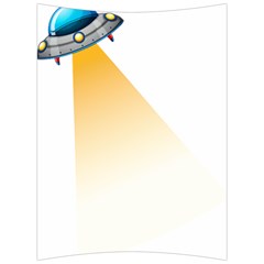 Blue Ufo Illustration Unidentified Flying Object Cartoon Back Support Cushion