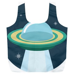 Illustration Ufo Alien  Unidentified Flying Object Full Print Recycle Bag (xxxl) by Sarkoni