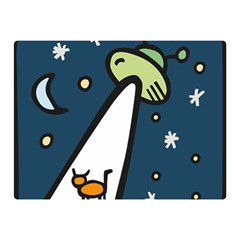 Ufo Alien Unidentified Flying Object Two Sides Premium Plush Fleece Blanket (mini)