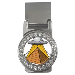 Unidentified Flying Object Ufo Under The Pyramid Money Clips (cz)  by Sarkoni