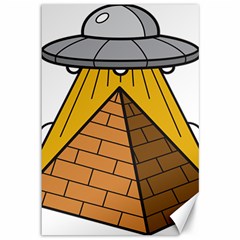 Unidentified Flying Object Ufo Under The Pyramid Canvas 12  X 18 