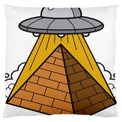 Unidentified Flying Object Ufo Under The Pyramid Large Cushion Case (two Sides)