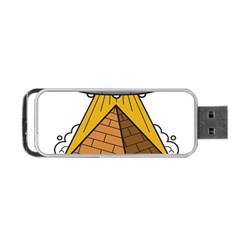 Unidentified Flying Object Ufo Under The Pyramid Portable Usb Flash (two Sides)