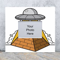 Unidentified Flying Object Ufo Under The Pyramid White Wall Photo Frame 5  X 7  by Sarkoni