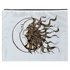 Psychedelic Art Drawing Sun And Moon Head Fictional Character Cosmetic Bag (xxxl)