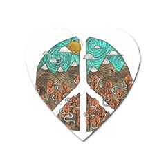 Psychedelic Art Painting Peace Drawing Landscape Art Peaceful Heart Magnet