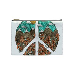 Psychedelic Art Painting Peace Drawing Landscape Art Peaceful Cosmetic Bag (Medium)