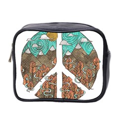 Psychedelic Art Painting Peace Drawing Landscape Art Peaceful Mini Toiletries Bag (Two Sides)