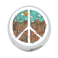 Psychedelic Art Painting Peace Drawing Landscape Art Peaceful 4-port Usb Hub (two Sides) by Sarkoni