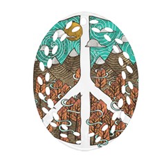 Psychedelic Art Painting Peace Drawing Landscape Art Peaceful Ornament (oval Filigree)