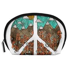 Psychedelic Art Painting Peace Drawing Landscape Art Peaceful Accessory Pouch (large)