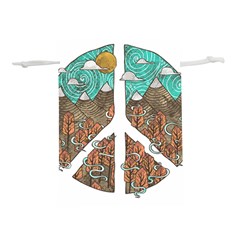 Psychedelic Art Painting Peace Drawing Landscape Art Peaceful Lightweight Drawstring Pouch (L)