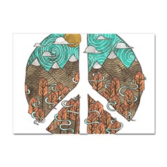 Psychedelic Art Painting Peace Drawing Landscape Art Peaceful Crystal Sticker (A4)