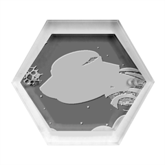 Ufo Alien Spaceship Galaxy Hexagon Wood Jewelry Box by Bedest