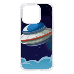 Ufo Alien Spaceship Galaxy Iphone 14 Pro Tpu Uv Print Case