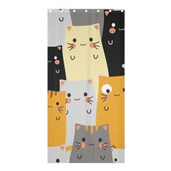Seamless Pattern Cute Cat Cartoons Shower Curtain 36  X 72  (stall)  by Bedest