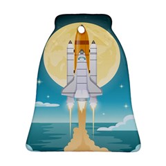 Space Exploration Illustration Bell Ornament (two Sides)