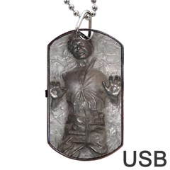 Han Solo In Carbonite Dog Tag Usb Flash (two Sides) by Sarkoni